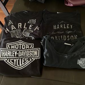 4 Black Harley T shirts